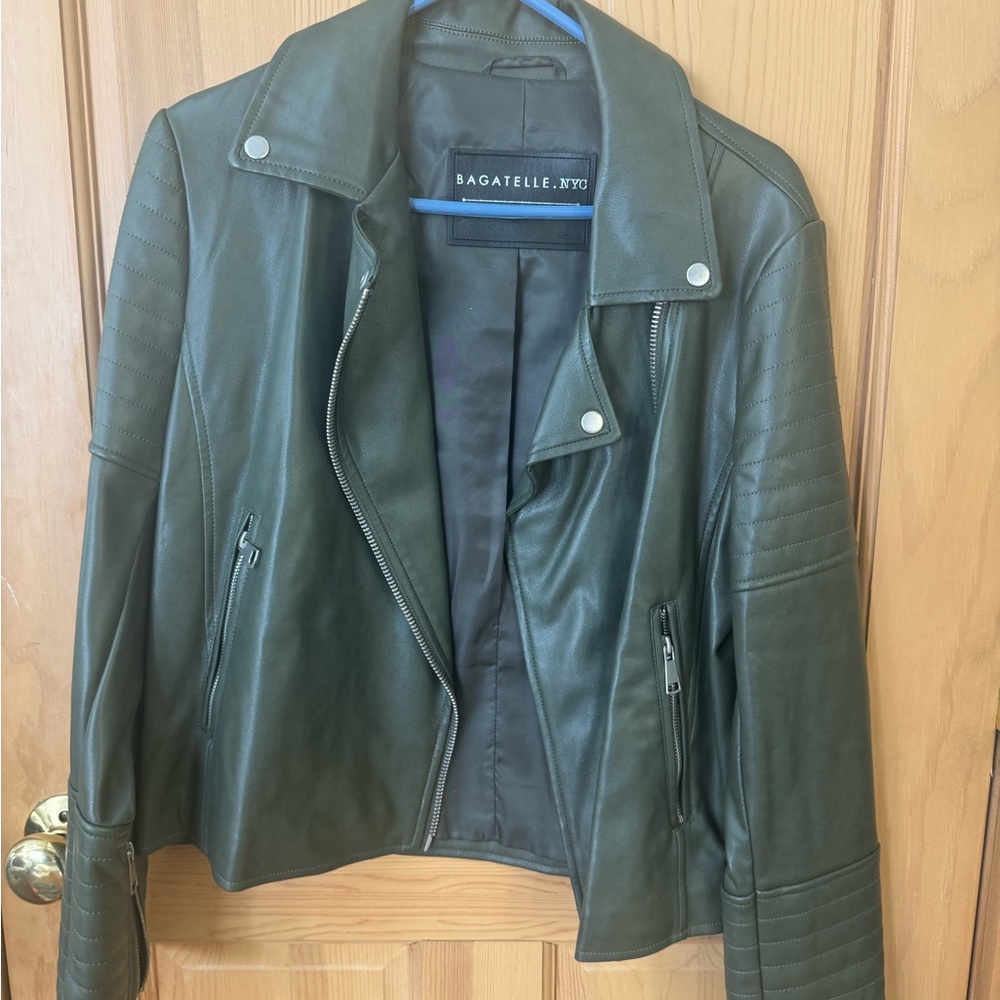 COPY - Bagatelle Women's Green Faux Leather Jacket
